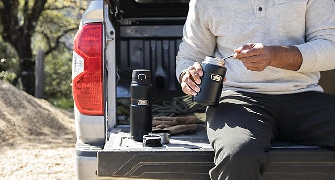 THERMOS Stainless King Vacuum-Insulated Food Jar,24 Ounce,Matte Steel,(Pack of 4)