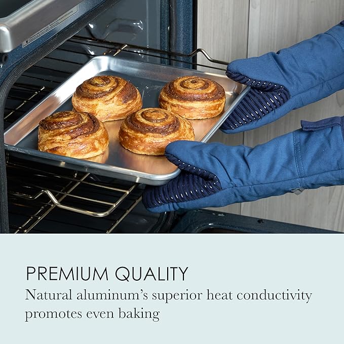 Chigcago Metallic Recyled Aluminum Medium 10x15 Baking Sheet, Made From Recylced Aluminum, Perfect For Roasting Vegetables, Baking Cookies, Making One Sheet Meals