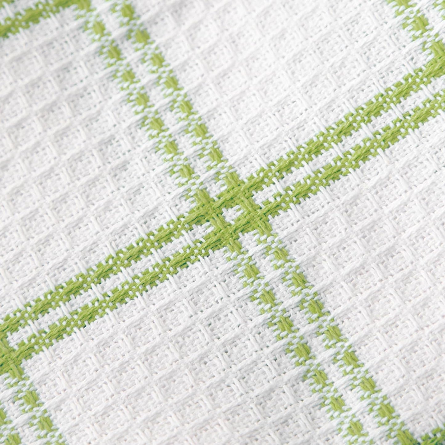 T-fal Premium Waffle Dish Cloths: Highly Absorbent, Super Soft Long Lasting - 100% Cotton, 12"x13" Towel for Cleaning & Drying, (8-Pack), Green