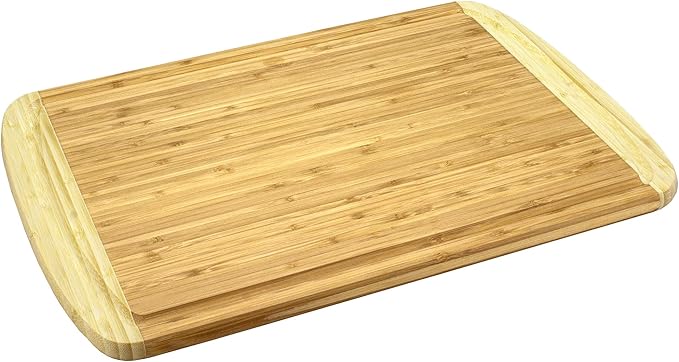 Totally Bamboo Kona Groove Bamboo Carving & Cutting Board, 18" x 12-1/2"