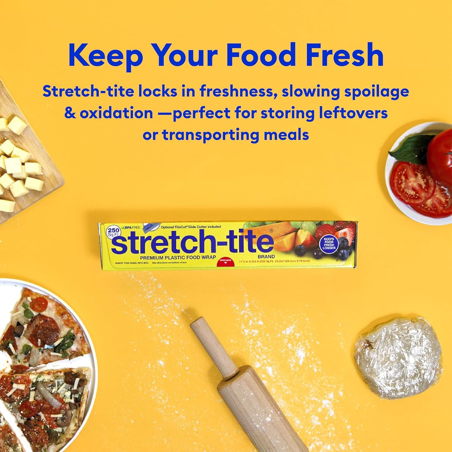 Stretch-Tite Wrap'n Snap 7500 Dispenser, Easy Refill and Cutter for Plastic Wrap