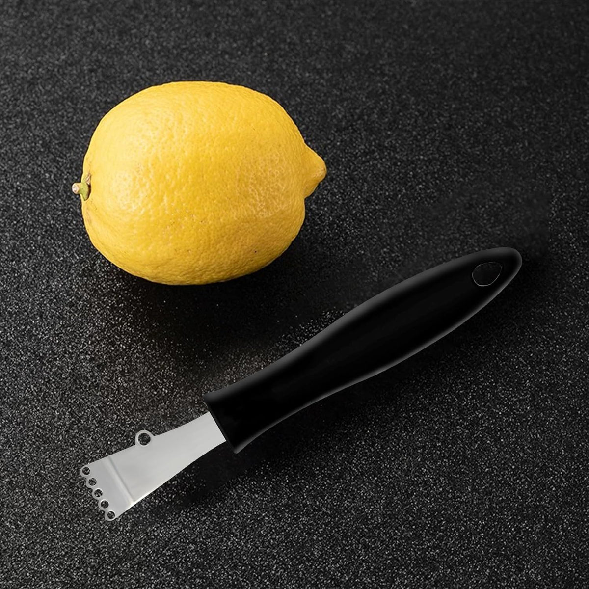 Channel Knife Lemon Peeler Zester-Garnish for Cocktail Mixers- Triangular, V-Shaped Stainless Steel Professional Grade Bar Tool-Fruit Peeler Zester (Peeler B)