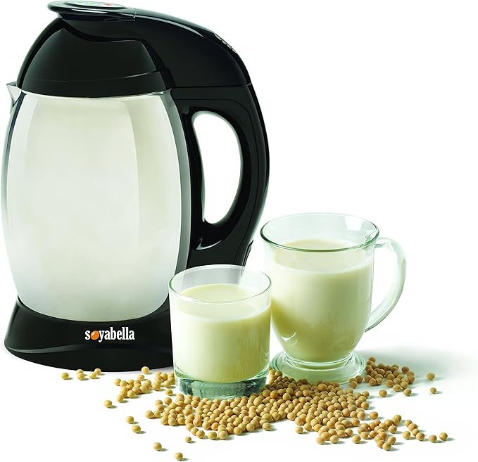 Tribest Soyabella SB-130R-B Refurbished Deluxe Automatic Nut Milk Maker & Soy Milk Maker Machine, Black/Stainless Steel