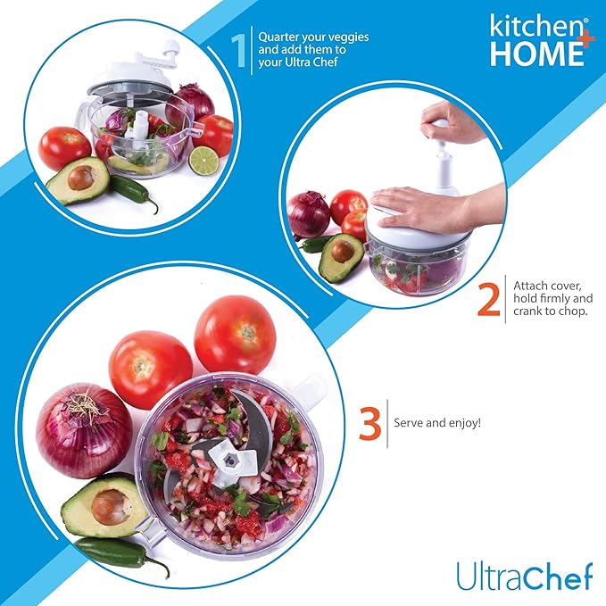 7 in 1 Food Chopper - As Seen on TV Manual Food Processor
