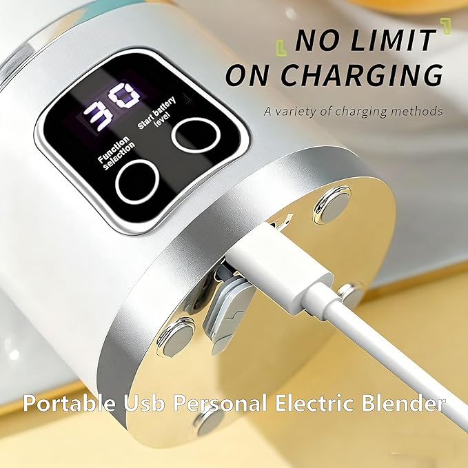 Digital Multimode Juicer Blender - Smart Led Display, Portable Usb Personal Electric Blender, Juicer Shakes And Smoothies Blender For Smoothies Liquid Diet, Shakes, Leak Proof Design (1PC-A)