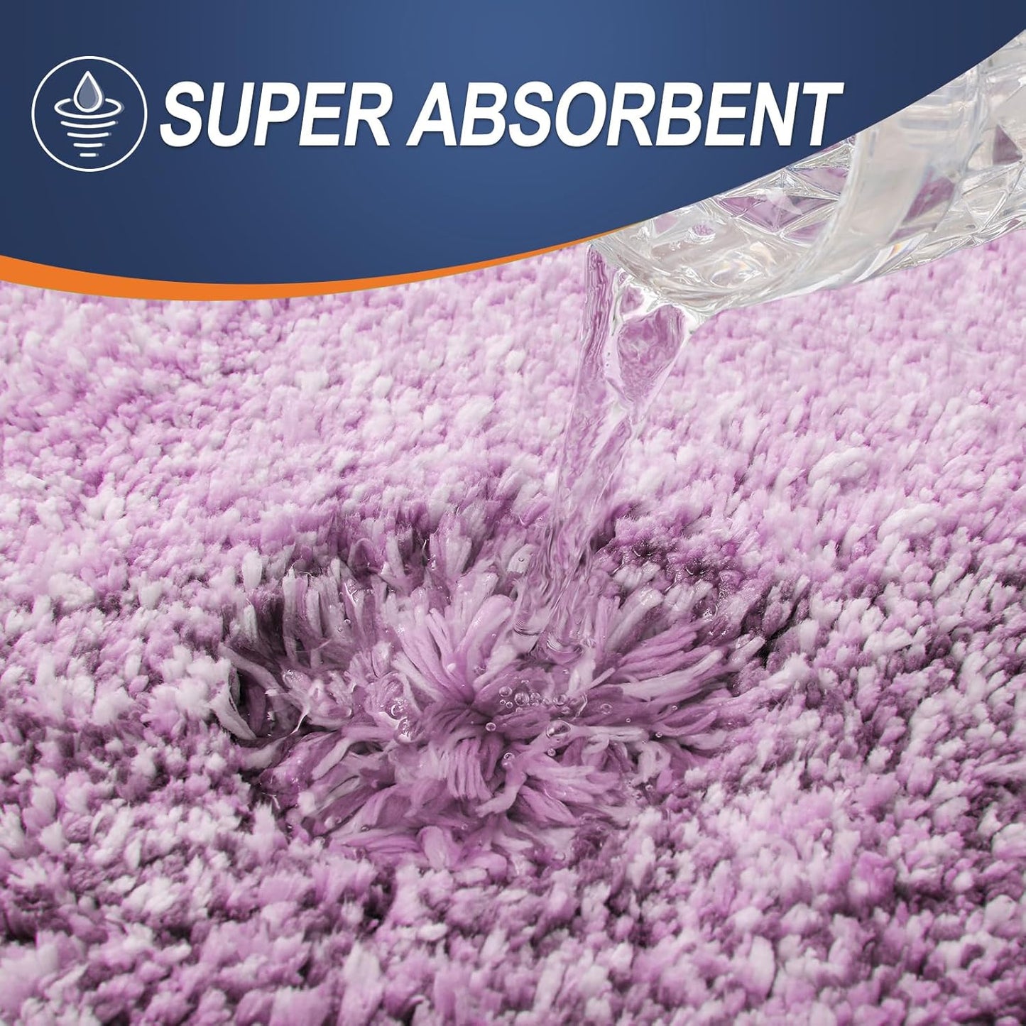 OLANLY Bathroom Runner Rugs 47x24, Extra Soft Absorbent Microfiber Bath Rugs, Rubber Backing, Quick Dry, Washable Bath Mats for Bathroom Floor, Tub and Shower, Home Decor Accessories, Pinkish-Purple