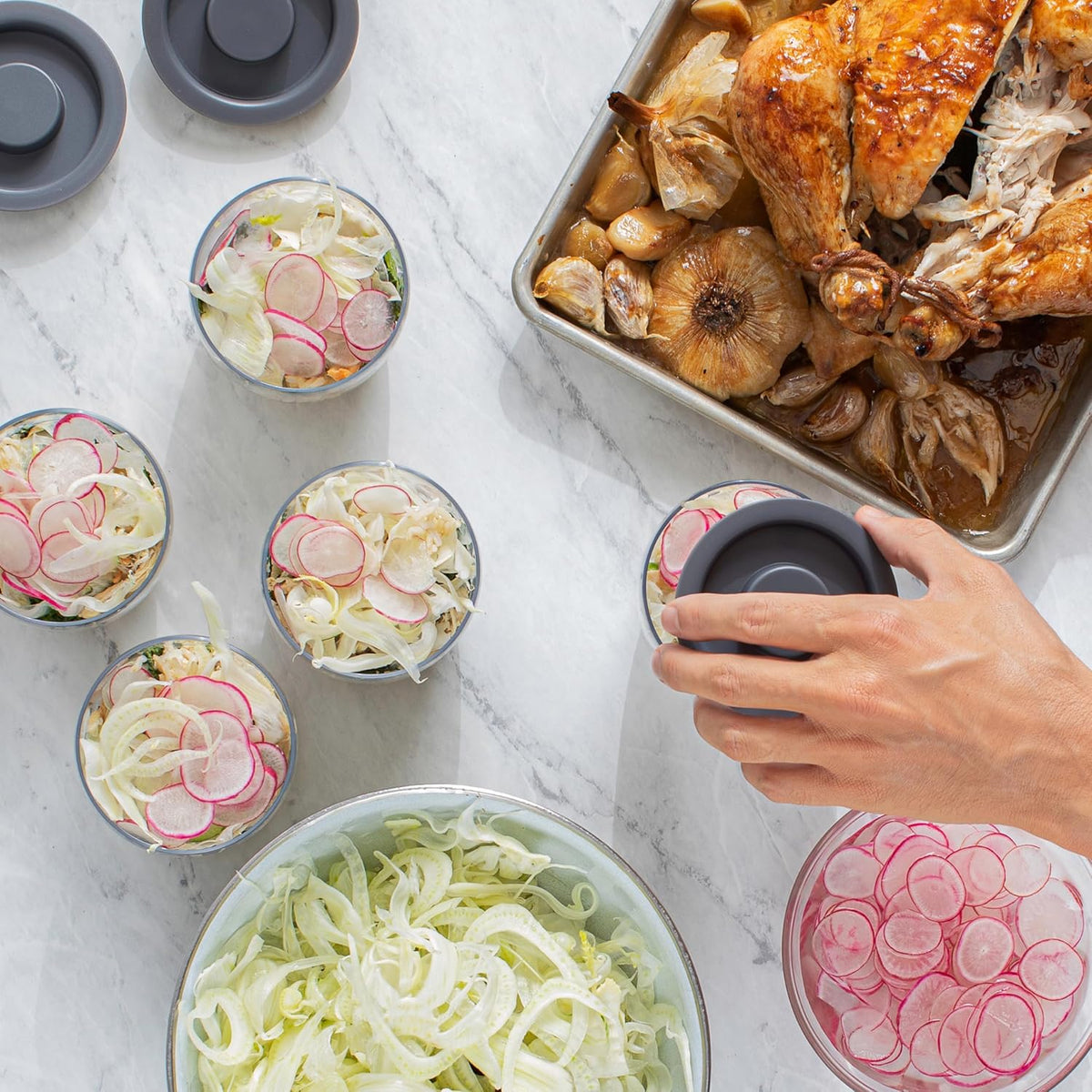 S'well 12oz Glass Prep Bowl Set of 4 for Easy Meal Prep, Black, Durable Tempered Glass, Nesting Design Compatible with 21.5oz S'well Eats Containers