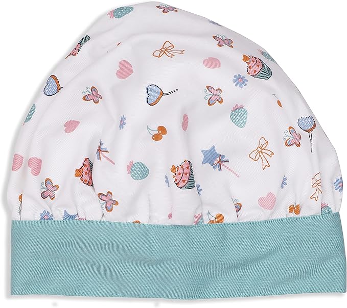 AMOUR INFINI Apron and Hat Set, 3 Pcs- Adjustable Kitchen Apron Oven Mitts Set