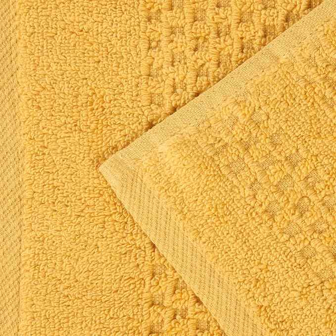 Superior Playa Zero Twist Cotton Medium Weight Bath Sheets, for Guest Bath, Bathroom, Shower, Spa, Plush, Quick Dry, Ultra-Soft Towels, Essentials, Waffle Textured, Oversized Towels, Set of 2, Gold