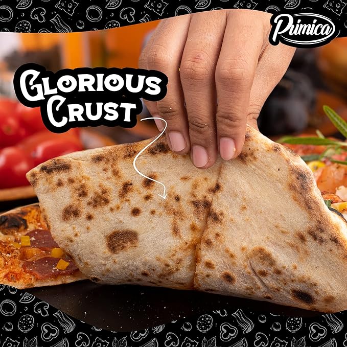 Primica Pizza Steel XL for Oven & Grill,16"x13.4", The Ultimate Crust Game Changer, Perfect for Oven Baked Pizza with higher Conductivity, Premium Baking Alternative to Pan and Stone