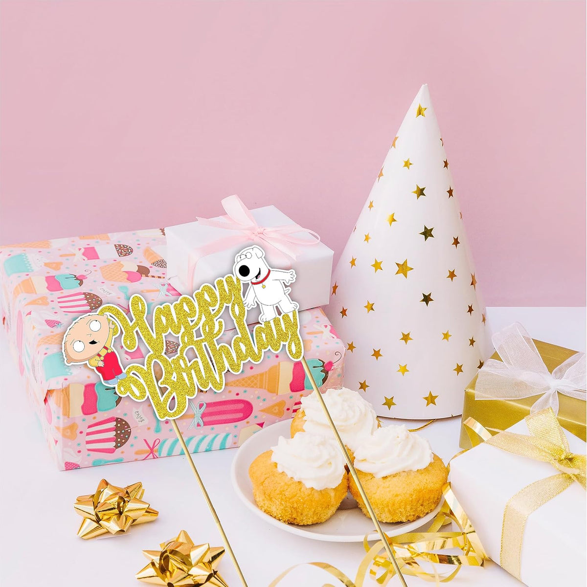 Seyal® Stewe Grifin Happy Birthday cake topper