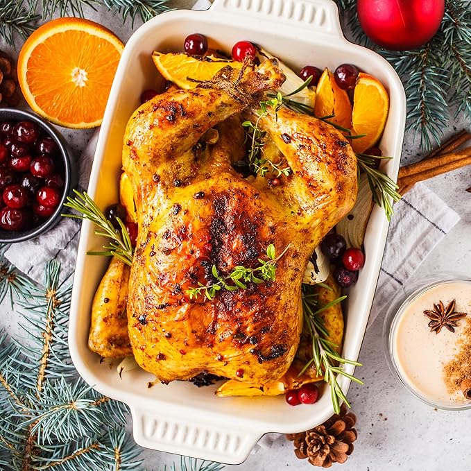 Sunvivi 22lb 18-Quart Electric Roaster Oven with Self-Basting Lid, Turkey Roaster with Unique Defrost/Warm Function, Large Oven with Removable Pan & Rack, Stainless Steel, Grey