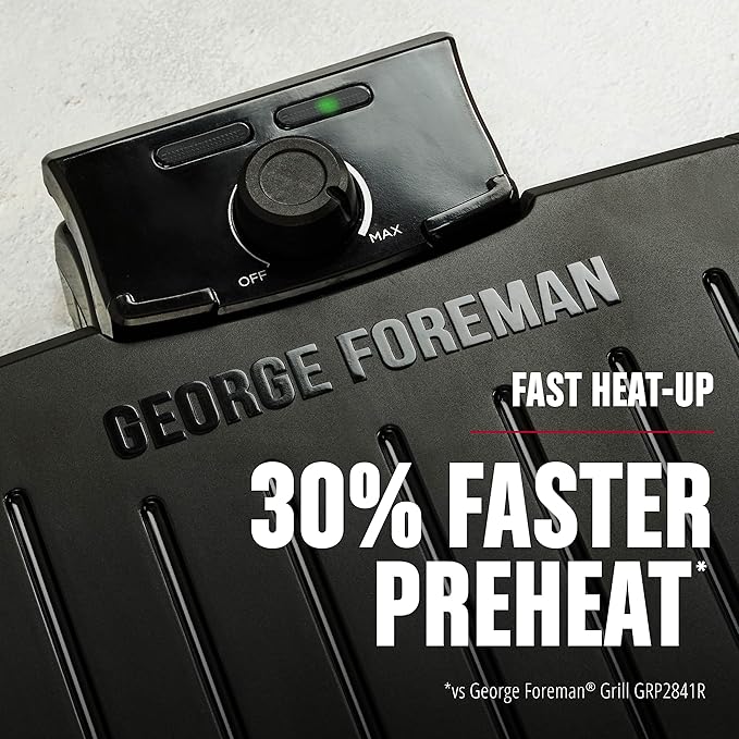 GEORGE FOREMAN® Contact Submersible™ Grill,5-Serving - Adjustable Temperature Control,Black Plates,Wash the entire-grill,(Pack of 2)