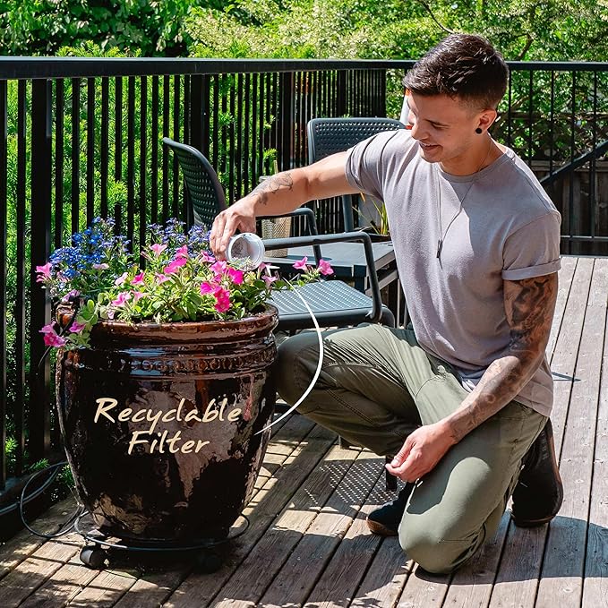 Santevia MINA Alkaline Water Filter Pitcher | 9-Cup at Water Filter System That Adds Minerals and Makes Alkaline Water | Fluoride, Chlorine and Lead Water Filter | American Filtration Media