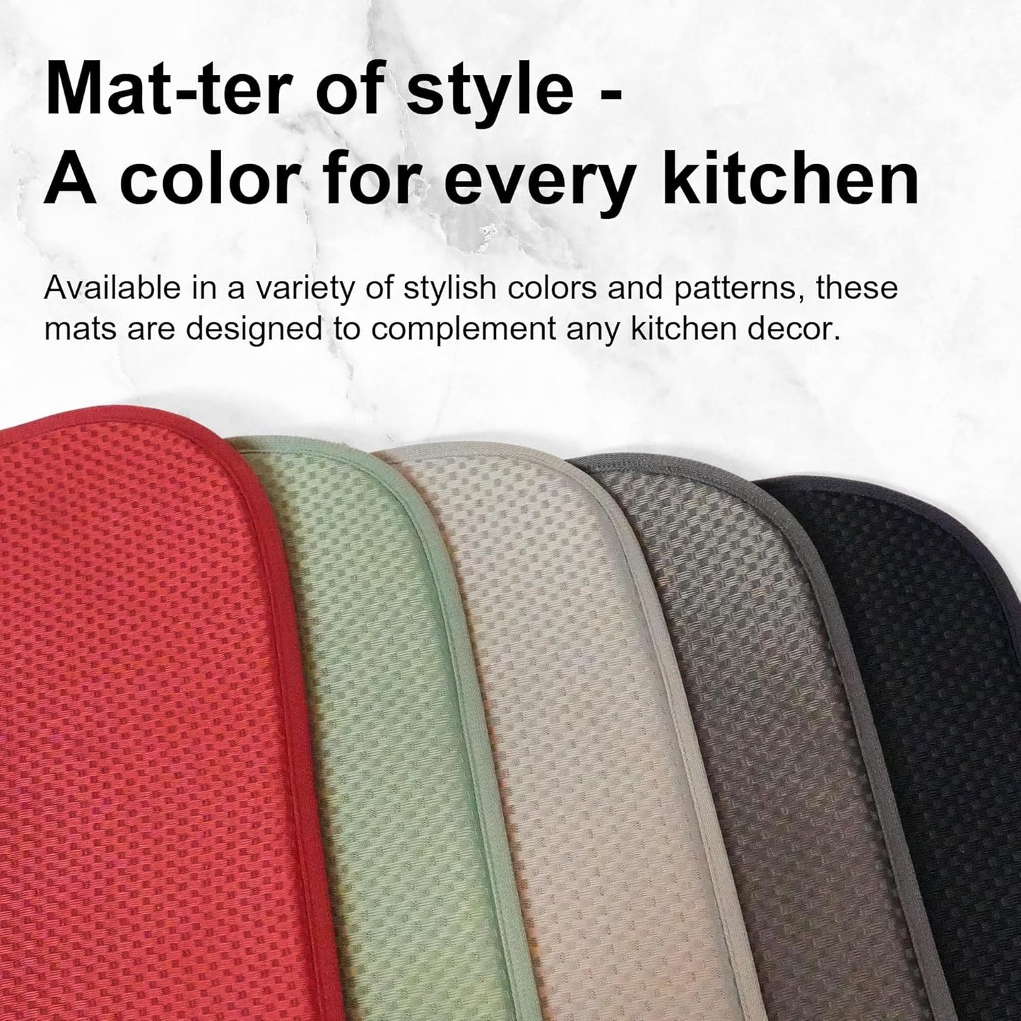 2-Pack Black Dish Drying Mats 20" x 15" – XL Dish Drying Mats for Kitchen Counter, Kitchen Dish Drying Mat, Microfiber Dish Drying Mat, Foldable Drying Mat for Dishes, Pots, Pans (Black)