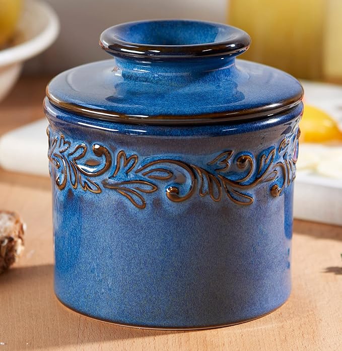 Butter Bell - The Original Butter Bell Crock by L. Tremain, Antique Collection - Denim Blue