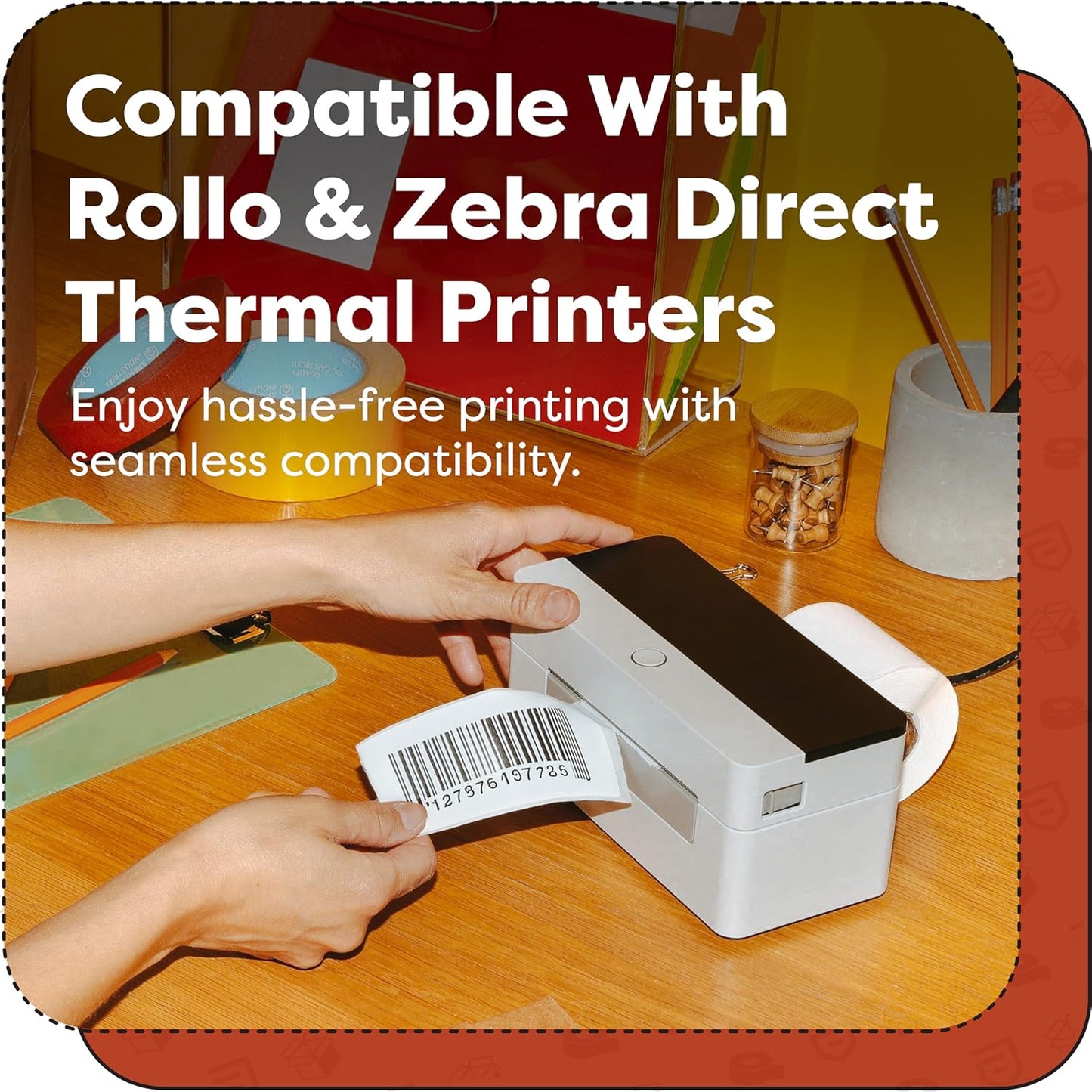 Aegis Adhesives - 2 ¼” X ¾” Direct Thermal Labels for Barcodes, Address, Perforated & Compatible with Rollo, Zebra, & Other Desktop Label Printers (12 Rolls, 1700/Roll)