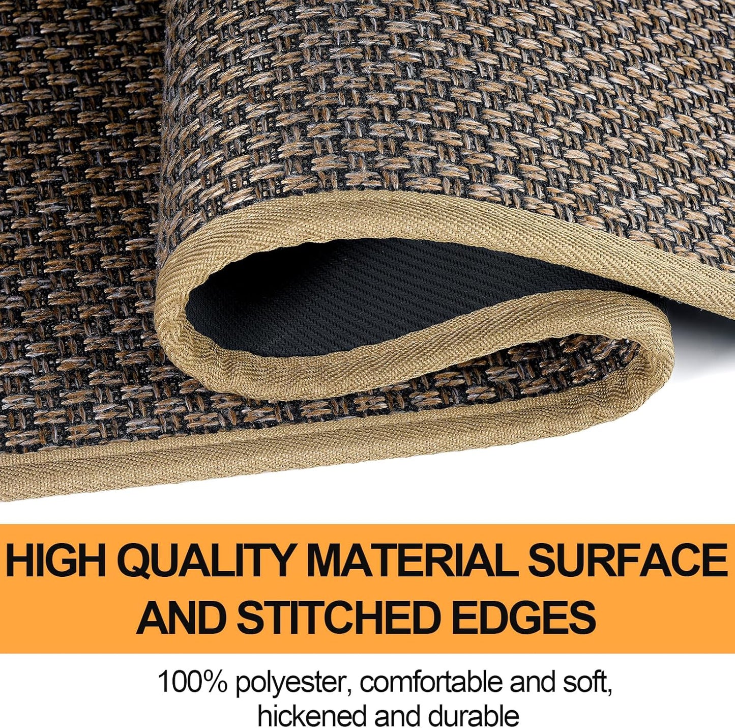 Kitchen Mat 1 PCS, Cushioned Non Slip Rugs for Kitchen Floor, Absorbent Runner Comfort Standing Mats Washable for Kitchen, Office, Home (Brown, 17.3"x60")