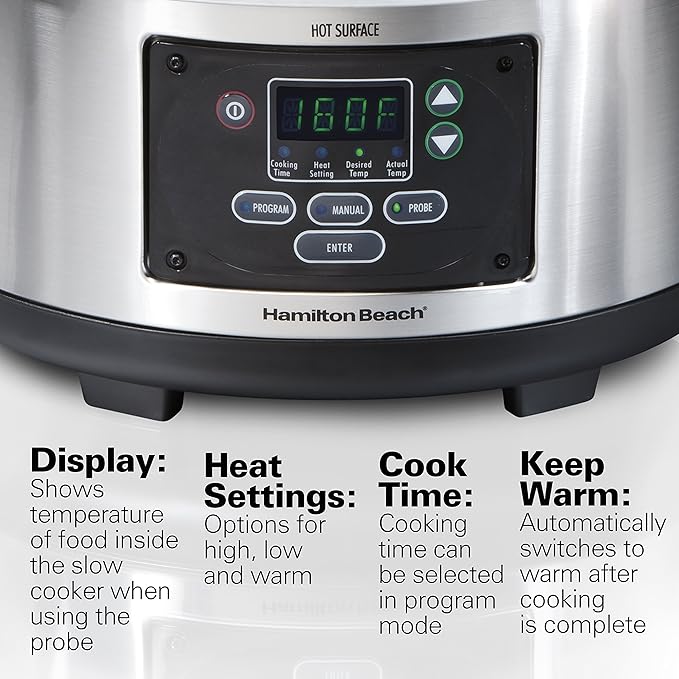 Hamilton Beach Digital Programmable Rice Cooker, Slow Cooker & Food Steamer Bundle (20 Cups Cooked)