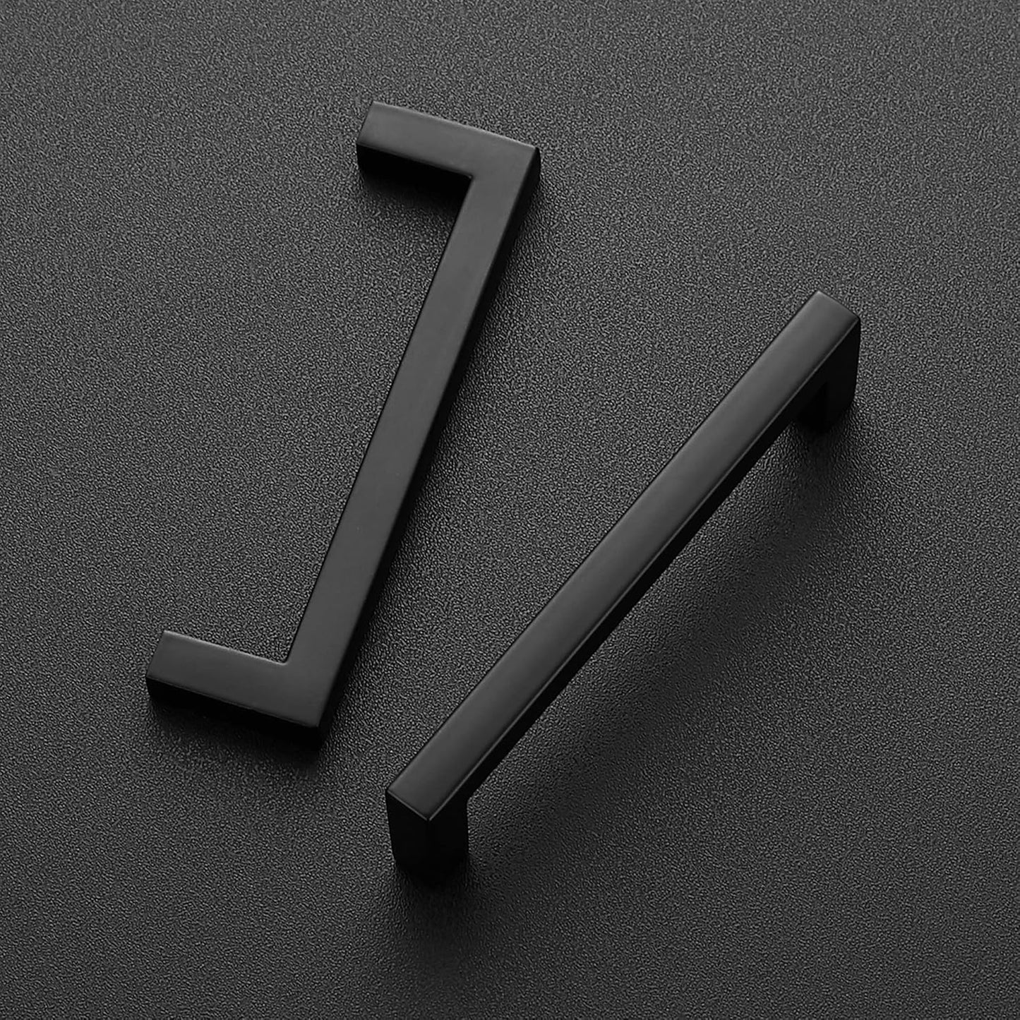 Ravinte 45 Pack Slim Square Bar Drawer Handles - 3-3/4 Inch Center to Center - Matte Black Cabinet Pulls
