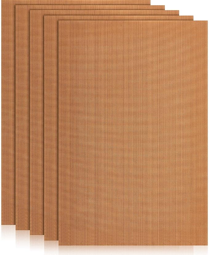 Honeydak Clay Oven Safe Work Mat Non Skid Mat Polymer Clay Bake Tool Oven Liners for DIY Crafts Projects,7.9 x 11.8 Inches(5 Pack)