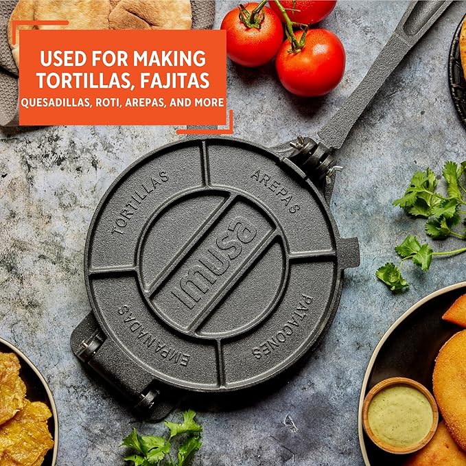 IMUSA USA Tortilla Press, 8" DS, Black