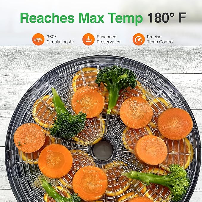 NutriChef AZPKFD14BK Food Dehydrator, Black